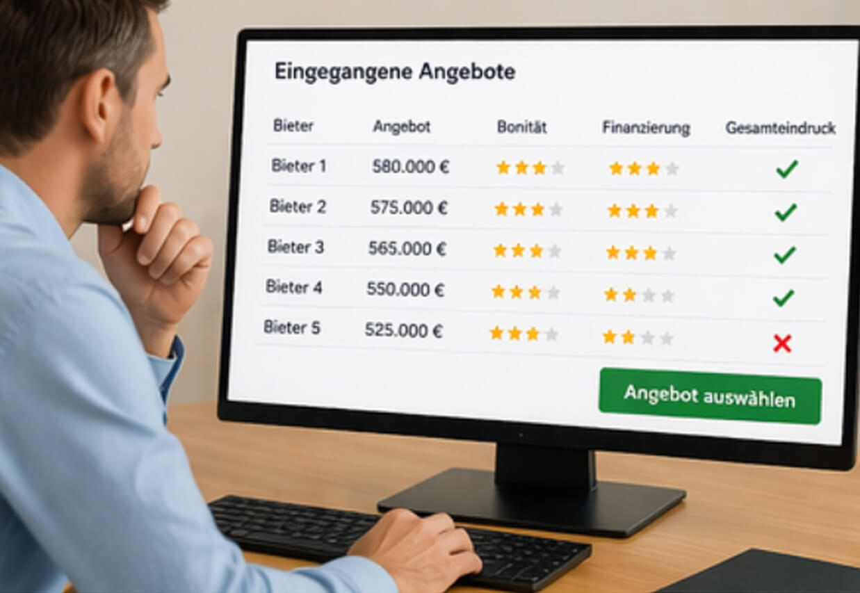 5. Verkäufer wählt sein Angebot