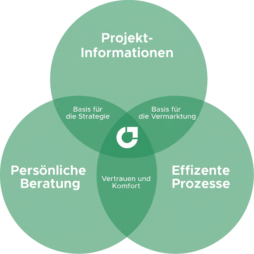 Dreiklang aus Projektinformationen, persönlicher Beratung und effizienten Prozessen